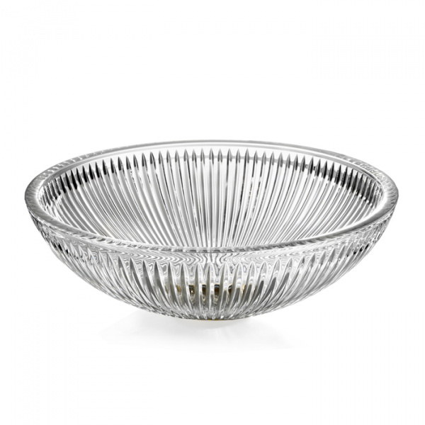 3SC ELEGANCE Раковина накладная, D=43,5/h16 см, без отверстия под смеситель, донный клапан в комплекте, цвет: прозрачный хрусталь/золото 24к.