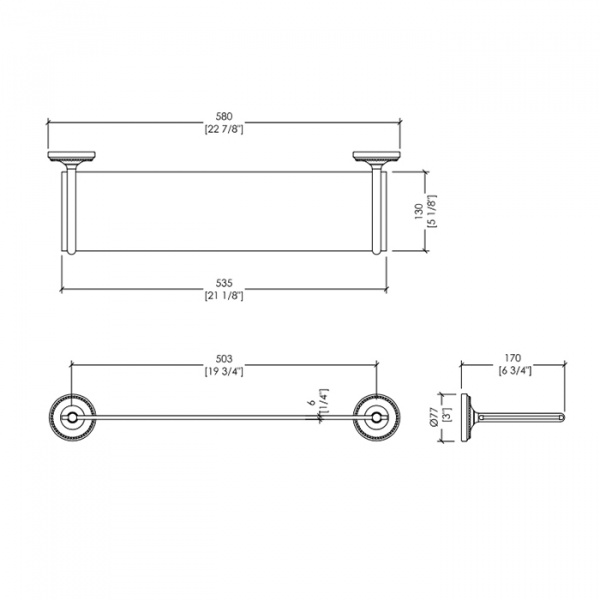 Devon&Devon Antique Georgian Полочка стеклянная, подвесная, цвет: золото