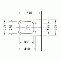 Duravit Happy D.2 Plus Унитаз подвесной rimless 36.5x54см вкл. крепление Durafix, цвет: антрацит матовый