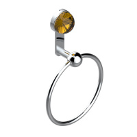 THG Flore Полотенцедержатель - кольцо 18см., подвесной, цвет: хром/хрусталь