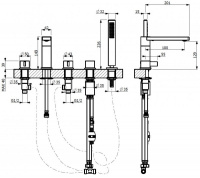 Смеситель на борт ванны CEZARES GLAM-BVDM5