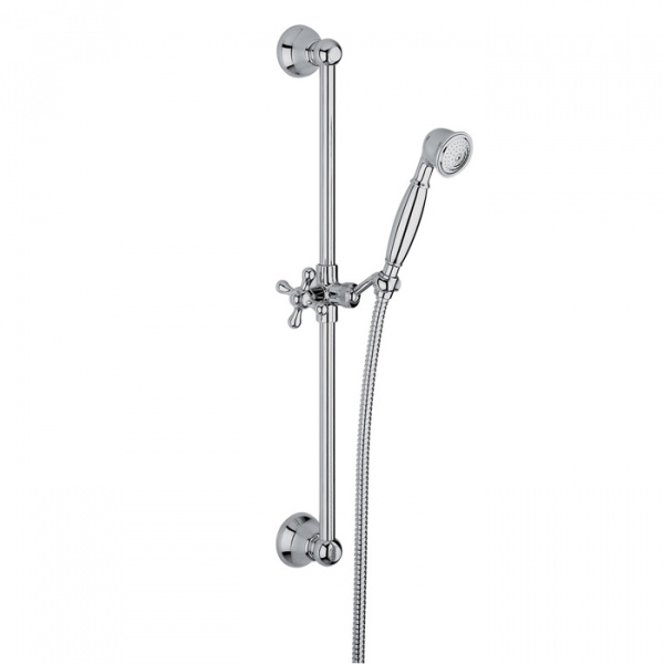 Carlo Frattini Wellness Душевой гарнитур,  в комплекте: стойка, шланг 1500 мм, ручной душ, держатель ручного душа, цвет: хром