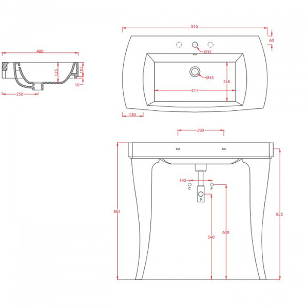 Artceram JAZZ Раковина 91.5х48 см, 1 отв., цвет: белый
