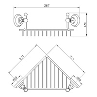 Nicolazzi Accessori Classica Полочка-решетка угловая, подвесной, цвет: хром