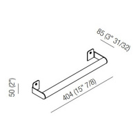 Agape Mach 2 Полотенцедержатель 40.4см, подвесной, цвет: черный