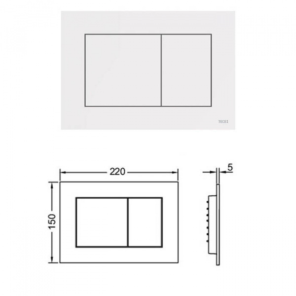 TECE TECEbase Система инсталляции для унитазов 5 в 1, с унитазом и кнопкой смыва, цвет: белый