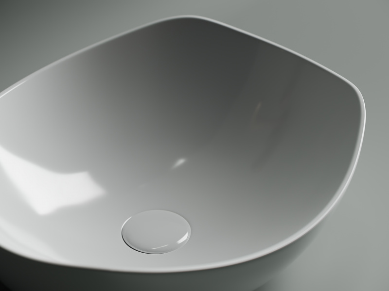 Умывальник чаша накладная овальная Element 420*385*145мм Ceramica Nova белый CN5017