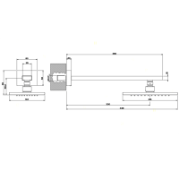 Gessi Rettangolo Верхний душ для настенного крепления 216x140мм, цвет: хром