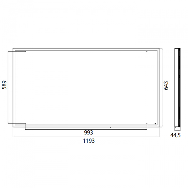 EMCO Prestige Зеркало настенное с LED- подсветкой, B119.3xH64.3см