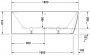 Ванна из искусственного камня DuraSolid® Duravit DuraSquare 180x80 угловая прямоугольная левая, пристенная
