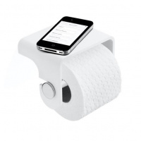 Decor Walther Stone TPH4 Держатель туалетной бумаги, подвесной, цвет: белый / сталь матовая