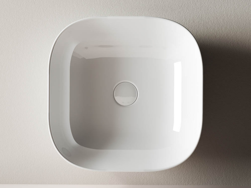 Умывальник чаша накладная квадратная Element 415*415*145мм Ceramica Nova белый CN6010