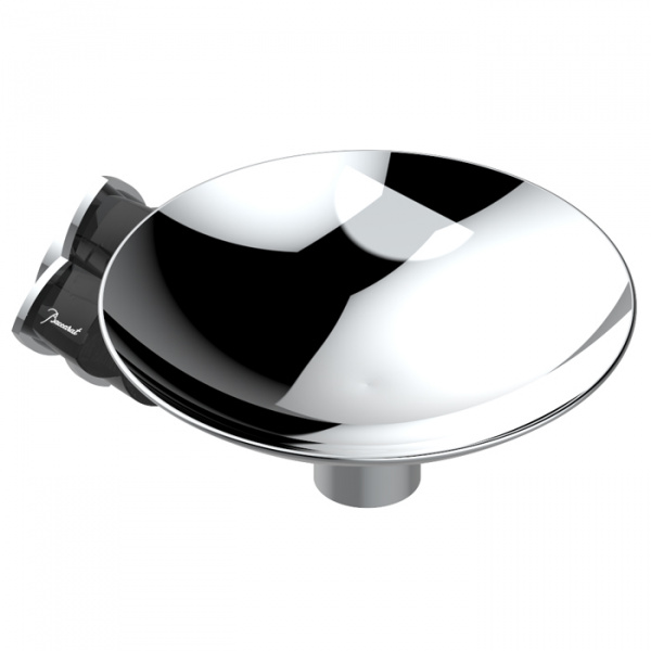 THG Petale de Cristal noir Мыльница металлическая ø 15см., подвесная, цвет: хром/черный хрусталь