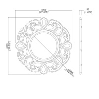 Devon&Devon Gold Norma Зеркало 100х100см, цвет: золото