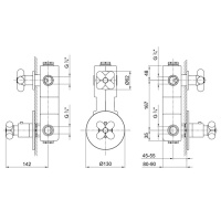 Fantini I Balocchi Смеситель для душа, встраиваемый, термостатический, 3/4&quot, цвет: белый матовый