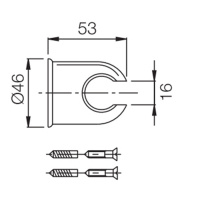 Carlo Frattini Wellness Держатель ручного душа, цвет: хром