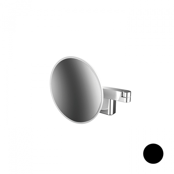 EMCO Evo Зеркало косметическое, LED, Ø209мм,  двойной, 3x кратное увеличение, подвесной, цвет: черный
