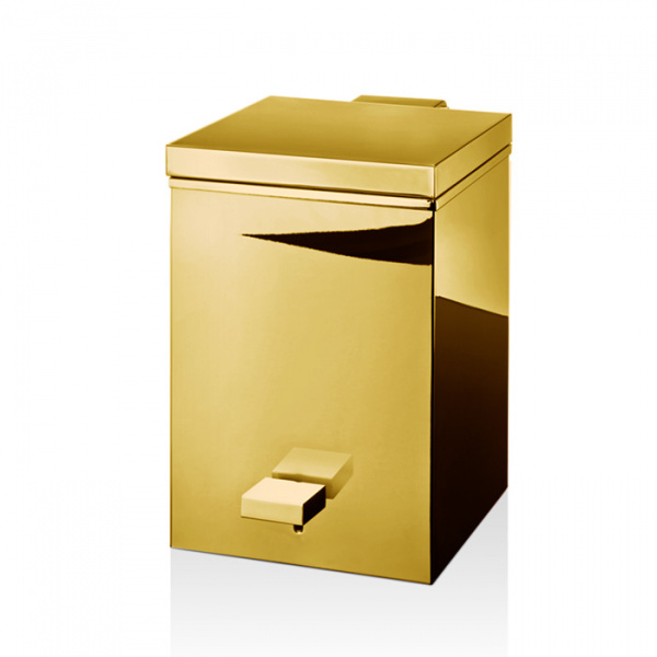 Decor Walther TE 75 SC Ведро 17.5x21x26.5см, с педалью и крышкой, softclose, напольное, цвет: золото матовое