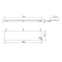 Carlo Frattini Switch Полка 300 мм., цвет: черный мрамор