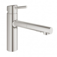 Grohe смеситель для кухни Concetto 30273DC1 c выдвижным изливом,цвет сталь