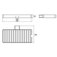 EMCO Loft Полочка для мыла 140х85 мм, 245x140x25мм, подвесной, цвет: хром