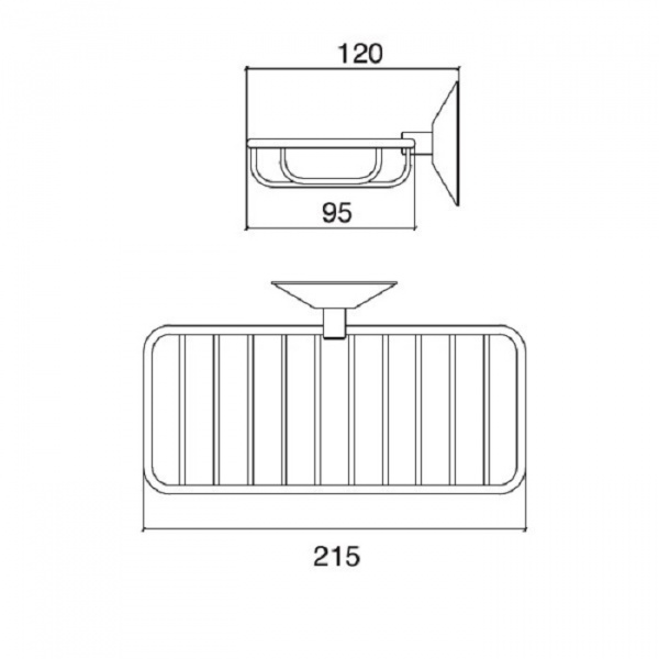 Sbordoni Deco Навесная мыльница-решетка для ванны/душа, подвесная, цвет: хром