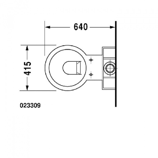 Duravit Унитаз моноблок 64х41.5см, с креплениями , слив универсальный, цвет: белый