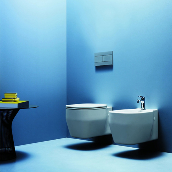 AZZURRA GLAZE Биде подвесное 52х36см c креплением KIT 2000, цвет: белый