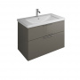 Burgbad Eqio Комплект мебели с раковиной 93см, цвет: серый глянец