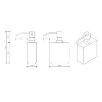 Decor Walther Cube DW 470 Дозатор для мыла, настольный, цвет: хром