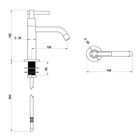 Смеситель для питьевой воды Bongio T Lever, цвет: хром