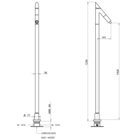 Смеситель напольный Bongio Mini One, цвет: золото