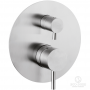 HUBER Lynox Встраиваемый смеситель для душа с переключателем на 2 выхода, на круглом основании, нержавеющая сталь