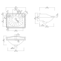 Devon&Devon Cambridge Раковина 64х48 см, 1 отв., на пьедестале, цвет: белый