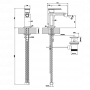 Gessi Eleganza Смеситель для биде на 1 отверстие, с донным клапаном, цвет: золото