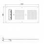 Carimali MyDream Верхний душ 600х300 мм, потолочный, 242 форсунки, 3 потока воды: дождь, одинарный каскад, распылитель, цвет: хром