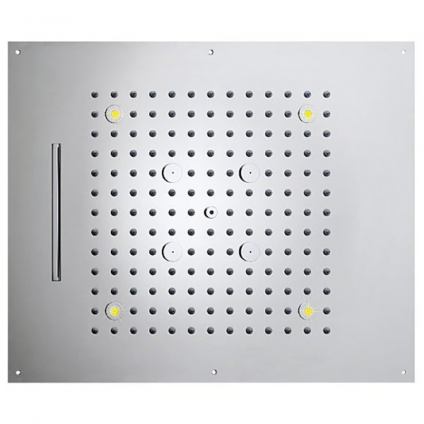 BOSSINI DREAM/3 Верхний душ 570 x 470 мм, 3 режима (дождь, каскад, туман), с 4 LED RGB, блок питания/управления, Cromoterapia, цвет: хром