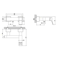 Gessi Rettangolo K Смеситель для душа без душевого комплекта, цвет: хром
