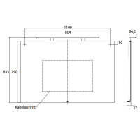EMCO Зеркало со LED подсветкой, B120xH79см