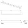 Decor Walther Bloque HTD80 Полотенцедержатель 80см, двойной, подвесной, цвет: хром