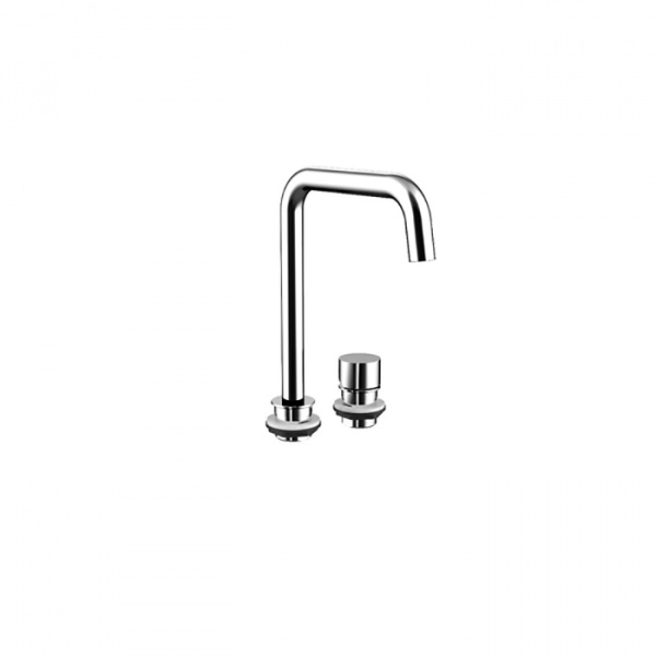 EMCO Asis Смеситель для раковины, на 2 отверстия излив 180мм,хром