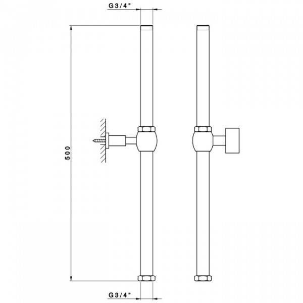 Nicolazzi Doccia Удлинитель для душевой стойки, цвет: бронза