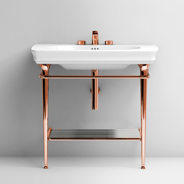 Artceram Civitas Металическая структура Quadra 70х40хh80,5см, полка сетка, цвет: розовое золото