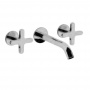 AZZURRA LINEA Смеситель для раковины, настенный, на 3 отверстия, излив 210мм, встраиваемый