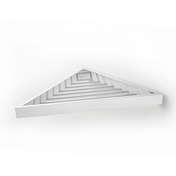 3SC SK Полочка-решетка 36х18хh3см, угловая, цвет: белый матовый