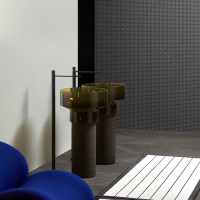 Antonio Lupi Bolgheri Раковина 50х90 см, без отв., напольная, слив в пол, с сифоном и донным клапаном, пьедестал из пробки Natural, Cristalmood, цвет: Gran_cru