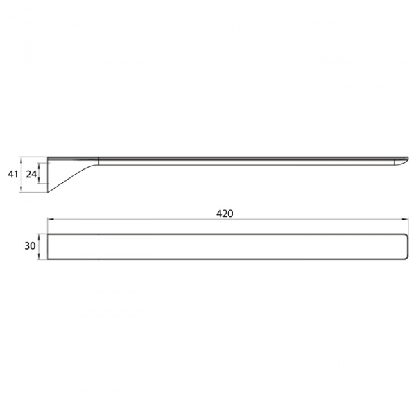 EMCO Art Держатель полотенец, одинарный, фиксированный, 42см, подвесной, цвет: хром