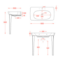 Artceram Civitas Раковина 90х50 см, 1 отв., цвет: серый