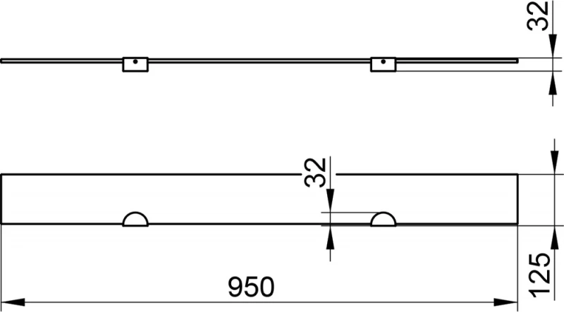 Полка Keuco Edition 300 30010 95 см, без держателей