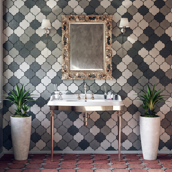 TW Bristol 874.3, Консоль напольная 105х56см, с раковиной на 1 отв., цвет: белый/золото